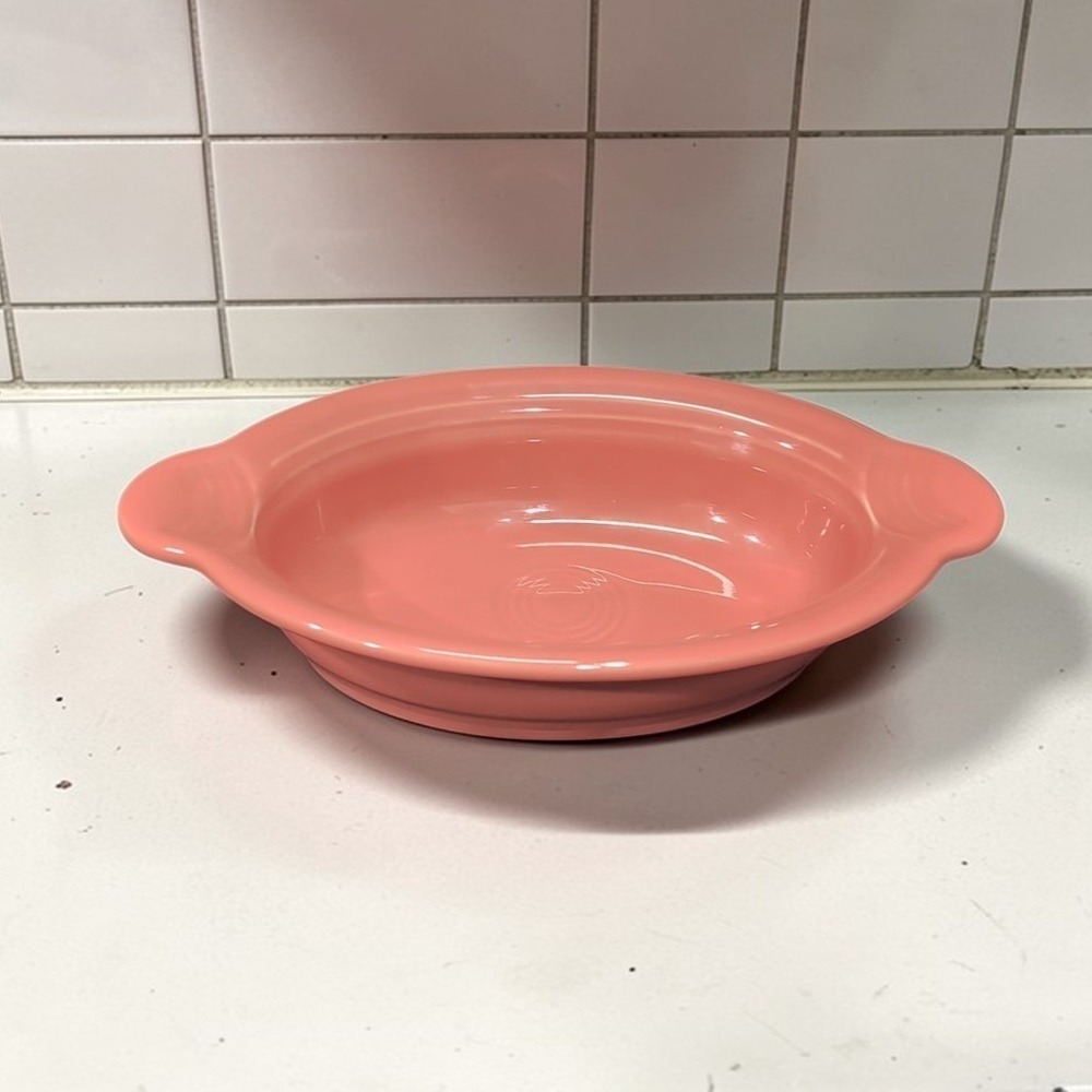 Fiestaware Flamingo Oval Individual Casserole Baker, Vintage Fiesta Cookware NWT